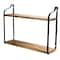 NEX™ 2-Tier Floating Wall-Mounted Rustic Wood Storage Shelf
